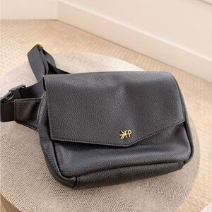 Black Leather Crossbody Bag